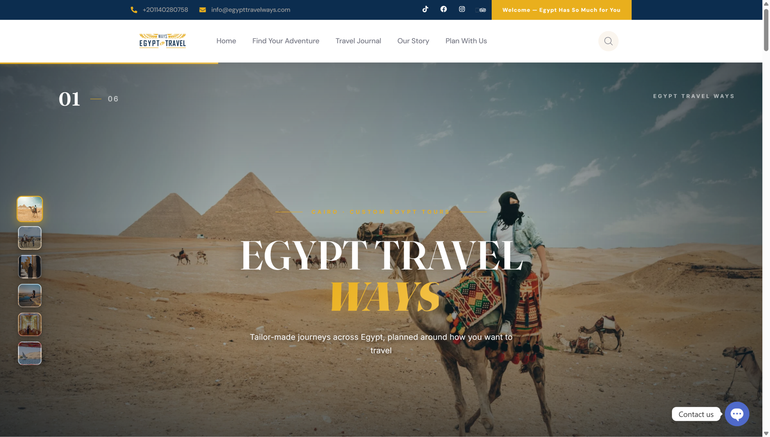 egypt travel ways full website screenshot